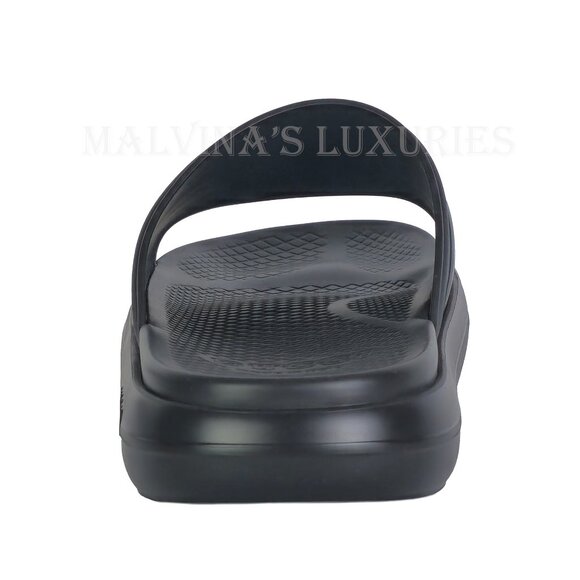 GUCCI SHOES MENS BLACK RUBBER ACE SLIDE SANDAL w WEB DETAIL sz 7G 7.5 US main image 11